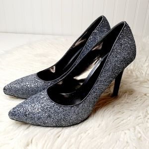 NEW Carlos Santana "Delicious" Blue Glitter Pumps